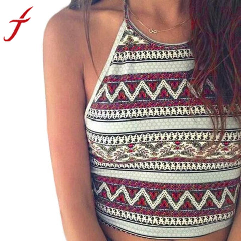Sexy Women Crop Tops Summer Beachwear Bikini Bra Strap Tank Vest Tops High-Neck Halter Camis Camisole #YYE