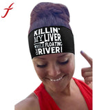 Unisex Letter Sporting Sweatband Stretch Headband Hair Band Headbands Women Outdoor Fitness Running Safety Sweat Headbands