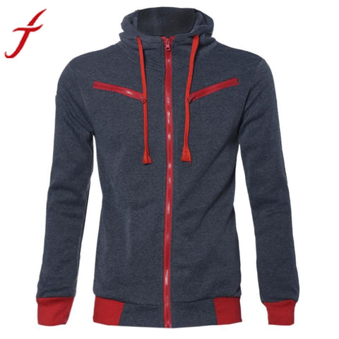 JECKSION Men's Stylish Warm Hooded Sweatshirt Zipper Coat Jacket Outwear Sweater