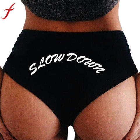 Sexy slow dorm Letters Printing Underwear Women Sexy G-string Briefs Panties Thongs Lingerie Underwear Knickers low-Rise