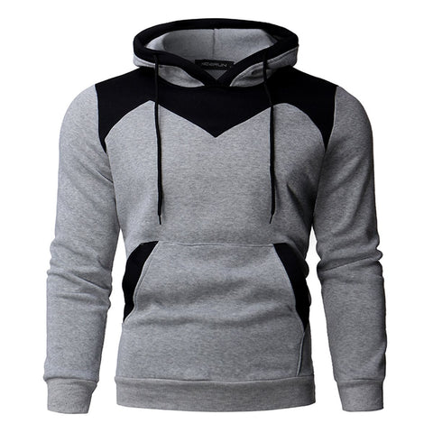 Mens Long Sleeve Hooded Sweatshirt | Pullover Tracksuit FleeceHoodie |