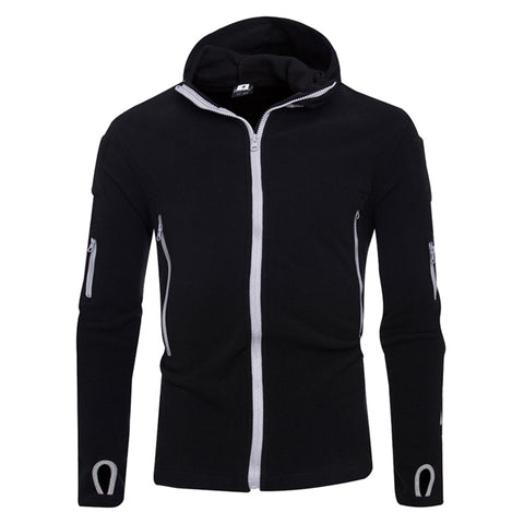 Mens Hoodies Sweatshirt New 2017 Fashion Brand Hoodie Solid Hoodies Men Fashion Zipper Male Tracksuit With Hood Men's Tops 2XL