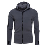 Mens Hoodies Sweatshirt New 2017 Fashion Brand Hoodie Solid Hoodies Men Fashion Zipper Male Tracksuit With Hood Men's Tops 2XL