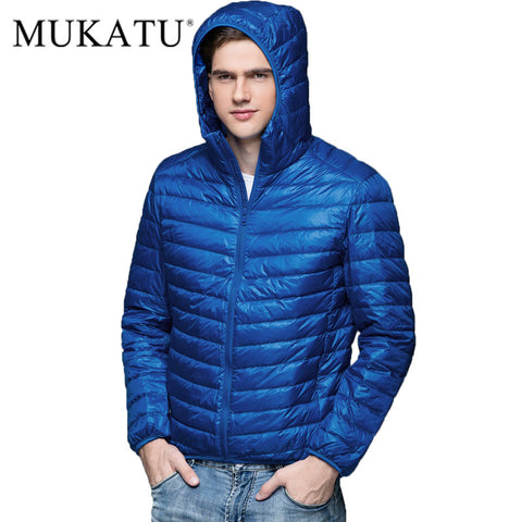 Men Duck Down Jacket Parka Winter Hooded Down Coat