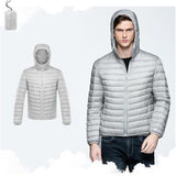 Men Duck Down Jacket Parka Winter Hooded Down Coat