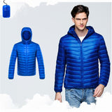 Men Duck Down Jacket Parka Winter Hooded Down Coat