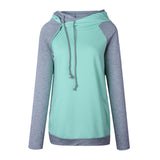 Women's Funnel Neck Collar Oblique Zipper Casual Tunic Long Sleeve Hoodie Pullover Sweatshirt for Autumn Winter