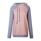 Women's Funnel Neck Collar Oblique Zipper Casual Tunic Long Sleeve Hoodie Pullover Sweatshirt for Autumn Winter