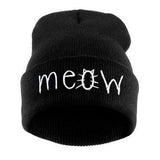 Winter Knitting MEOW Beanie Hat And Snapback Men And Women Hiphop Cap