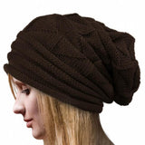 Women Winter Crochet Hat Wool Knit Beanie Warm Caps