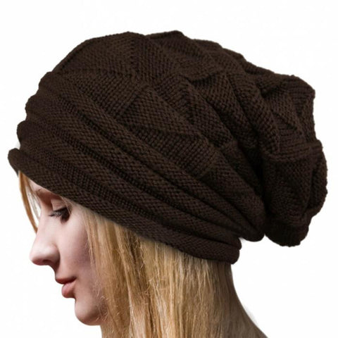 Women Winter Crochet Hat Wool Knit Beanie Warm Caps