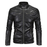 HEE GRAND 2018 New Spring Man Fashion Spliced Slim PU Motorcycle Jackets Casual Mature Men Leather Chaqueta M~5XL  MWP328