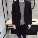TANGNEST Autumn Winter Coat Men 2018 New Arrival Casual Fashion Long Trench Coat Male 8 Solid Colors Slim Handsome Jacket MWF291