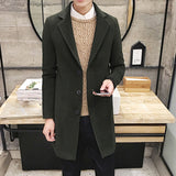 TANGNEST Autumn Winter Coat Men 2018 New Arrival Casual Fashion Long Trench Coat Male 8 Solid Colors Slim Handsome Jacket MWF291