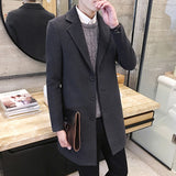 TANGNEST Autumn Winter Coat Men 2018 New Arrival Casual Fashion Long Trench Coat Male 8 Solid Colors Slim Handsome Jacket MWF291
