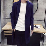 TANGNEST Autumn Winter Coat Men 2018 New Arrival Casual Fashion Long Trench Coat Male 8 Solid Colors Slim Handsome Jacket MWF291