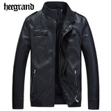 HEE GRAND 2018 Spring Men Leather Jackets Jaqueta De Couro Masculina Men's  PU Jacket And Coat MWP432
