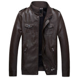HEE GRAND 2018 Spring Men Leather Jackets Jaqueta De Couro Masculina Men's  PU Jacket And Coat MWP432