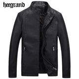 HEE GRAND 2018 New Leather Jackets Slim Men Coats Winter PU Jacket Men's Parka Man's Fur Coat De Couro Overcoat MWP366