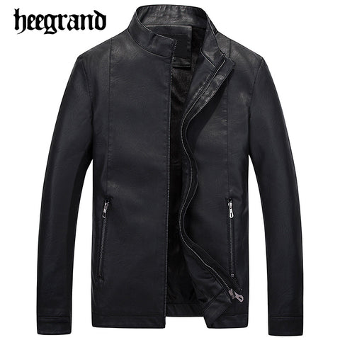 HEE GRAND 2018 New Leather Jackets Slim Men Coats Winter PU Jacket Men's Parka Man's Fur Coat De Couro Overcoat MWP366