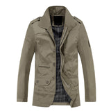 TANGNEST Classic Long Trench Coat Men 2018 Hot Sale Casual Solid Color Jacket Men All-matched Comfortable Men Jacket MWF296