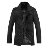 TANGNEST Classic Long Trench Coat Men 2018 Hot Sale Casual Solid Color Jacket Men All-matched Comfortable Men Jacket MWF296